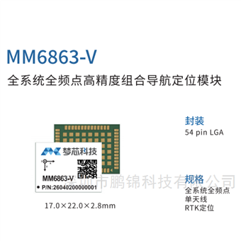梦芯 MM6863‑V 车规组合导航定位模块
