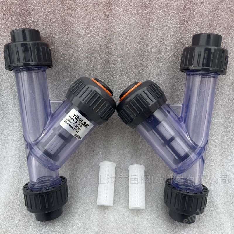 UPVC活接式Y型过滤器 UPVC法兰Y型过滤器