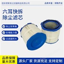 除尘滤袋 电厂车间折叠式喷涂设备用 卡盘快拆装安装 尺寸定制 德聚发